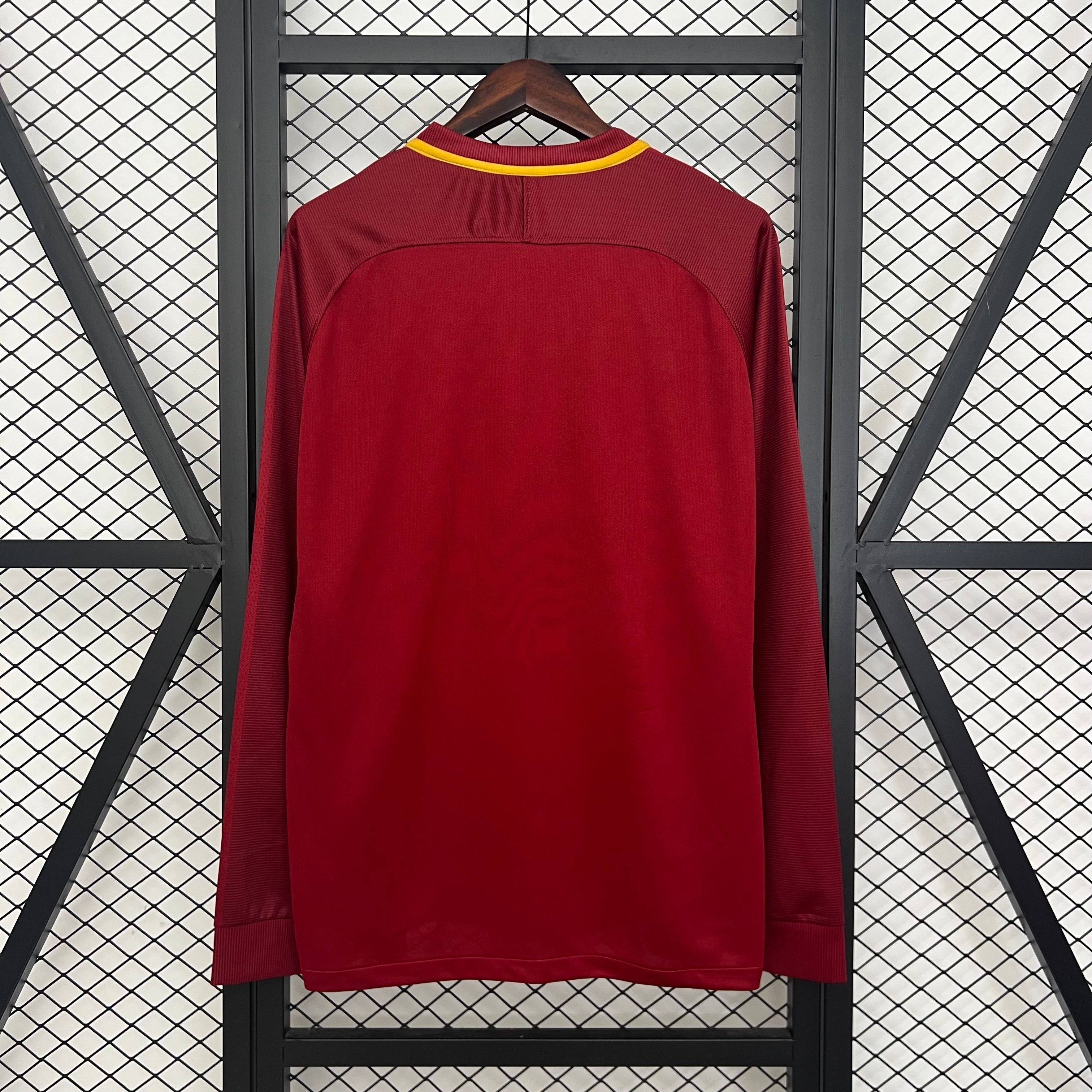 Retro Long Sleeve Roma 17/18 Home S-XXL2