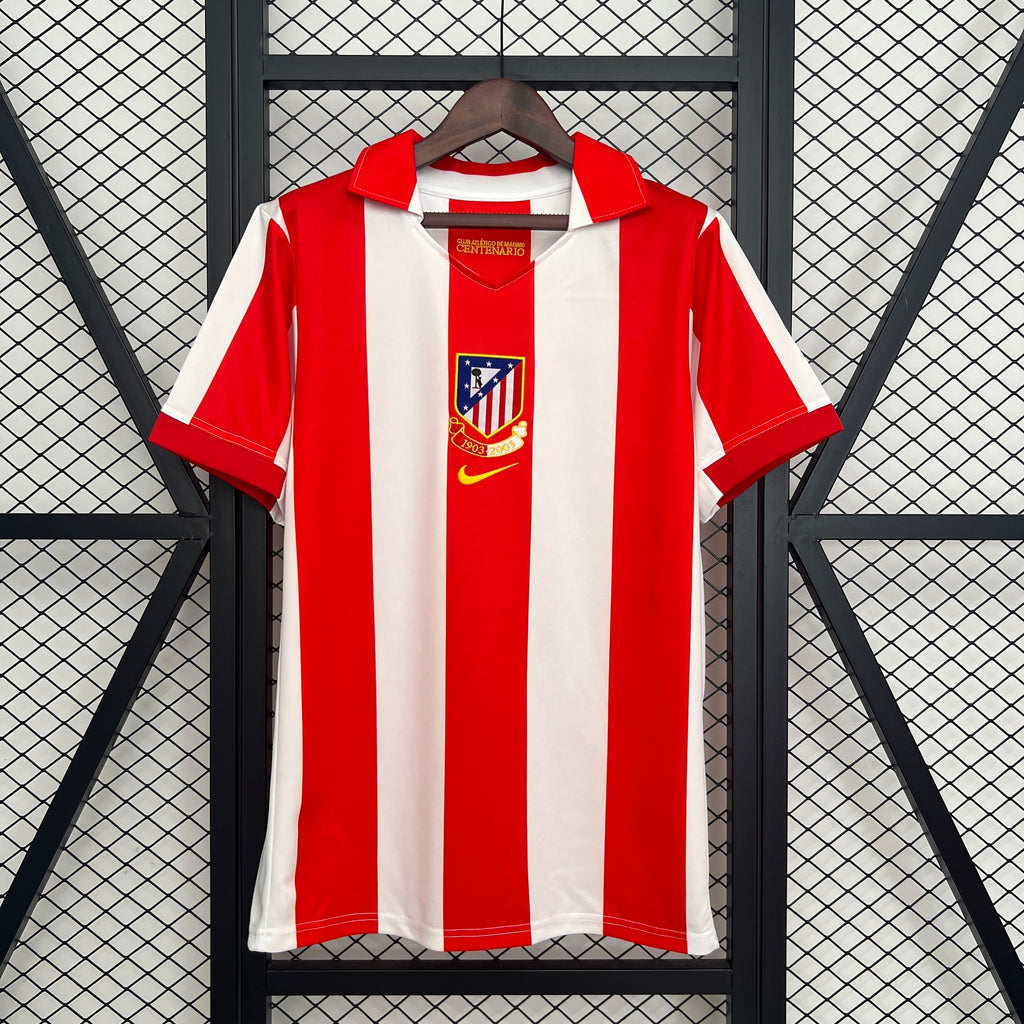 Retro Atletico Madrid 03/04 Centenary Home Stadium S-XXL