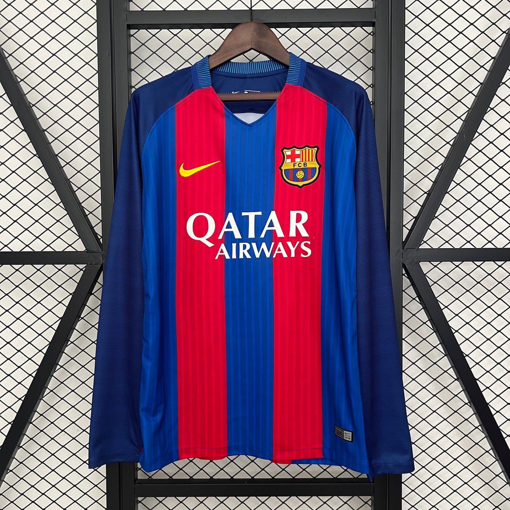 Retro Long Sleeve Barcelona 14/15 Home S-XXL