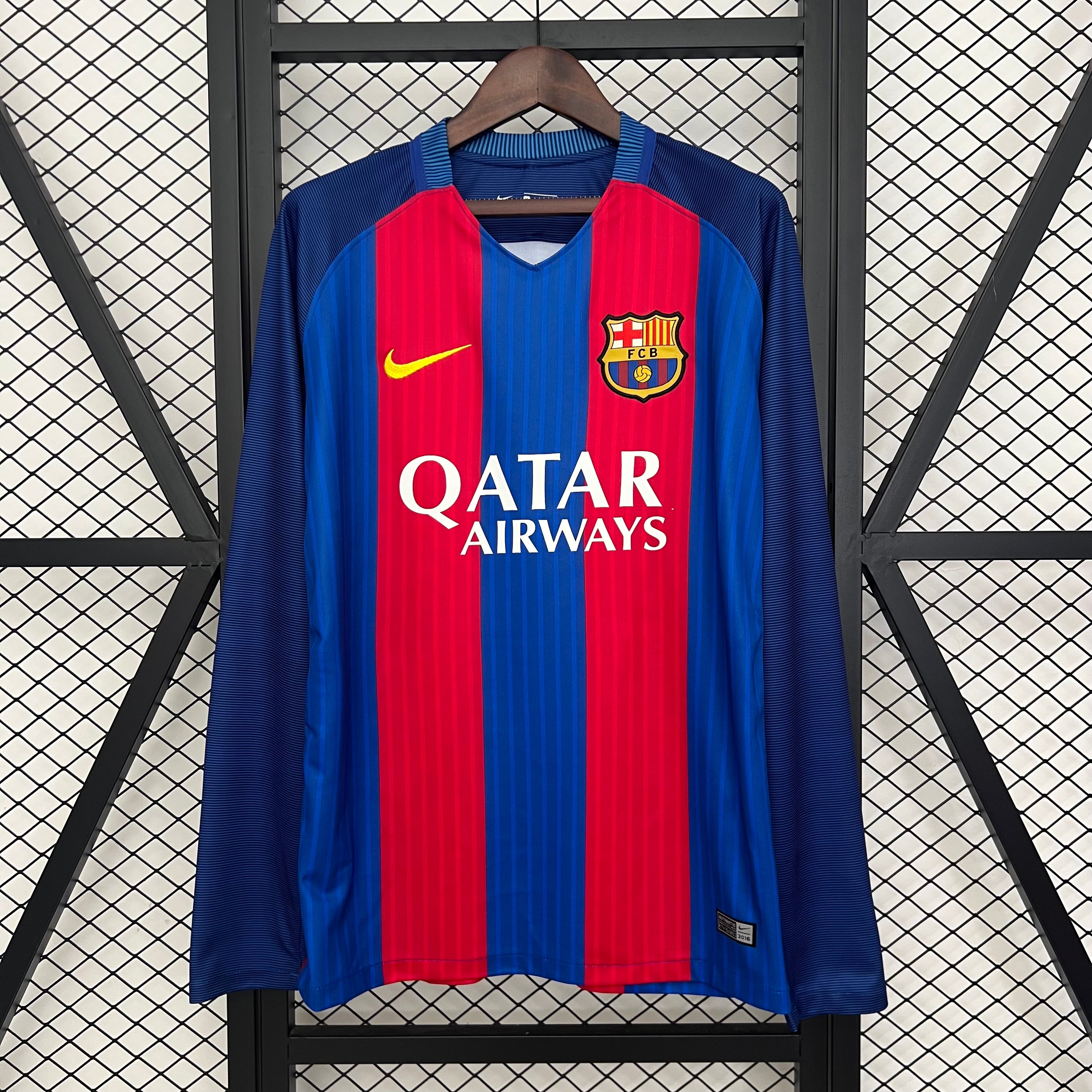 Retro Long Sleeve Barcelona 14/15 Home S-XXL