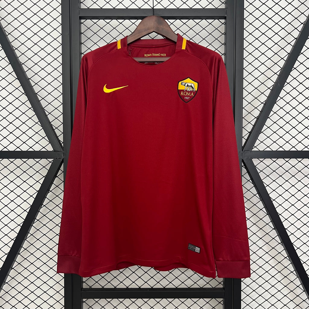 Retro Long Sleeve Roma 17/18 Home S-XXL2